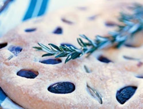 Rosemary-Scented Flatbread with Black Grapes