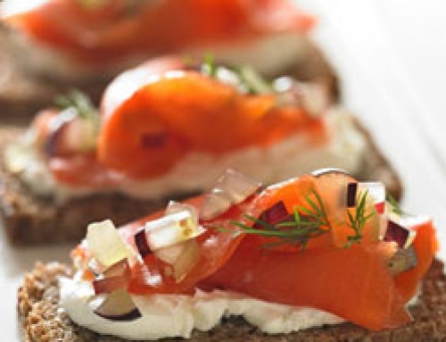 Smoked Salmon and Grape Appetizer